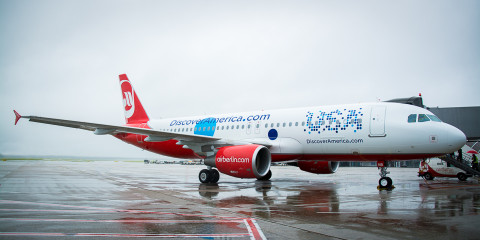 airberlin und Brand USA stellen neue A320 Livery vor