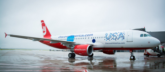 airberlin und Brand USA stellen neue A320 Livery vor